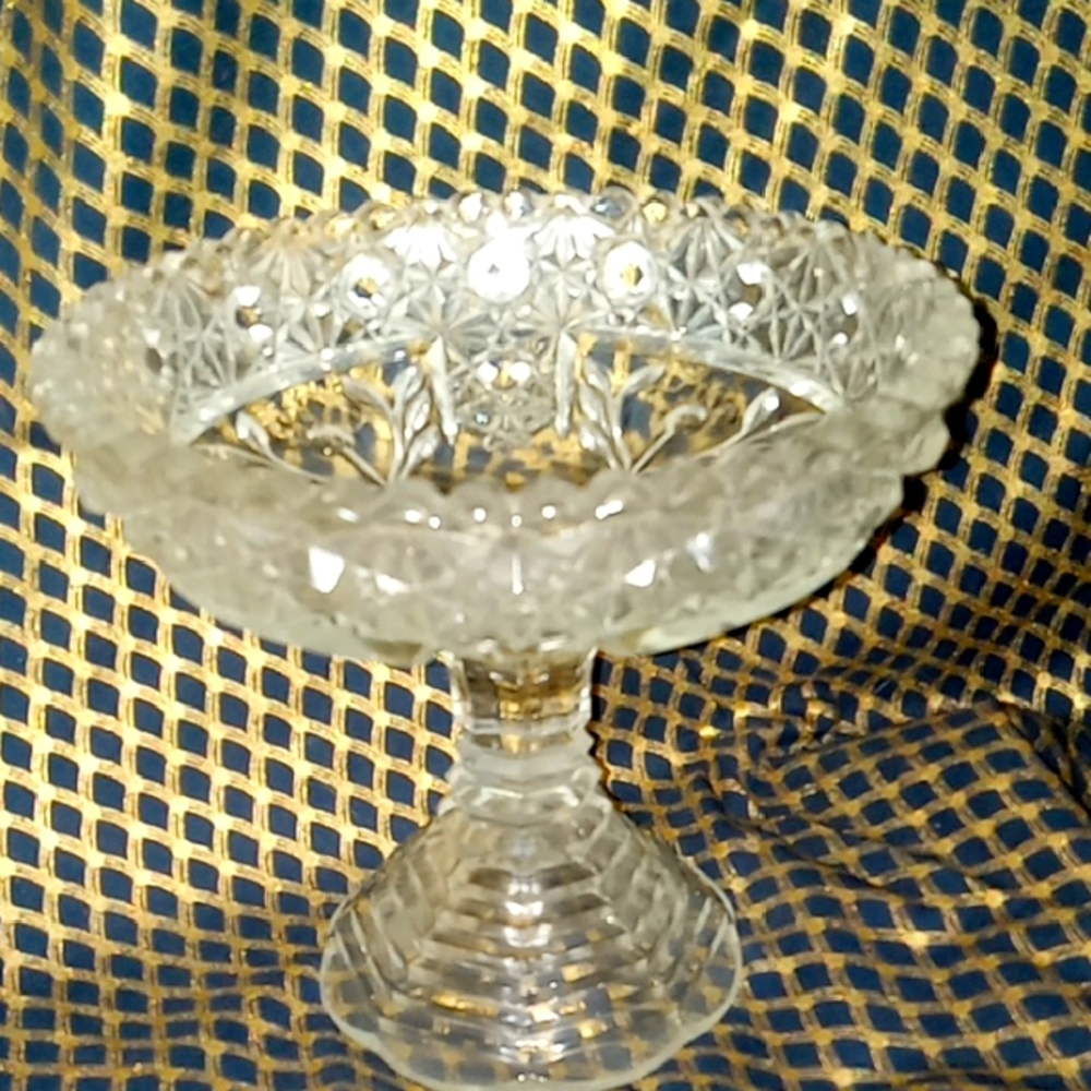 Vintage Elegant pressed glass  Compote